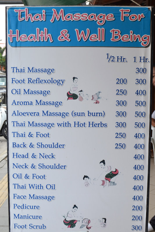 Цены на массаж в Тайланде
